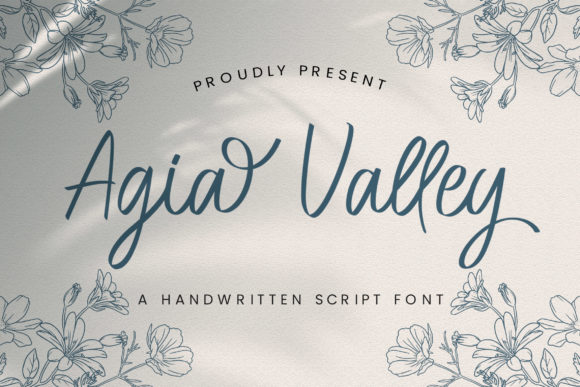 Agia Valley Font: Elegance in Every Handwritten Stroke
