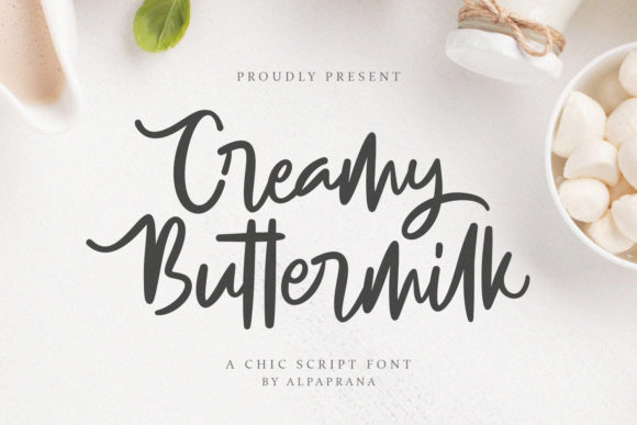 Creamy Buttermilk Font: A Handwritten Typeface for Memorable Branding