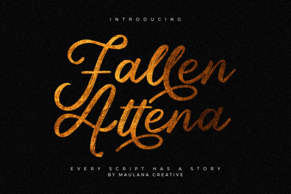 Fallen Attena: A Script Font for Timeless Craft Projects