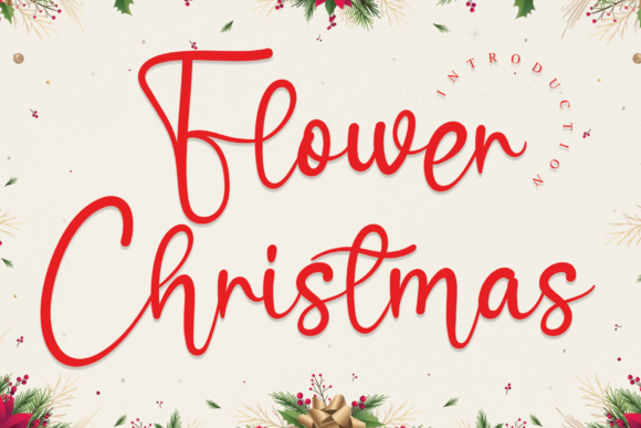 Flower Christmas Font for Creative Projects