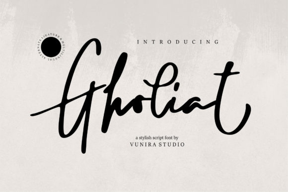 Gholiat Font: A Handwritten Typeface for Polished Digital Branding