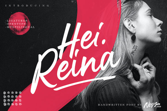 Hei Reina: A Handwritten Font for Creative Projects