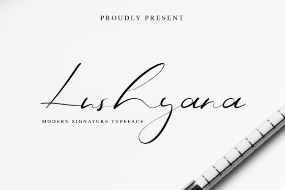 Lushyana Font: A Script Typeface for Digital Brand Expression