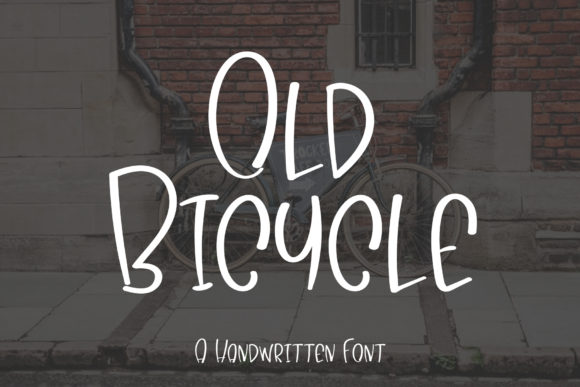 Old Bicycle Font for Creative Makers