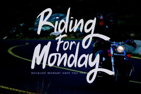 Riding for Monday Font Review