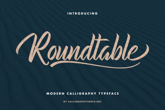 Roundtable Font: A Modern Handwritten Typeface for Editorial Design